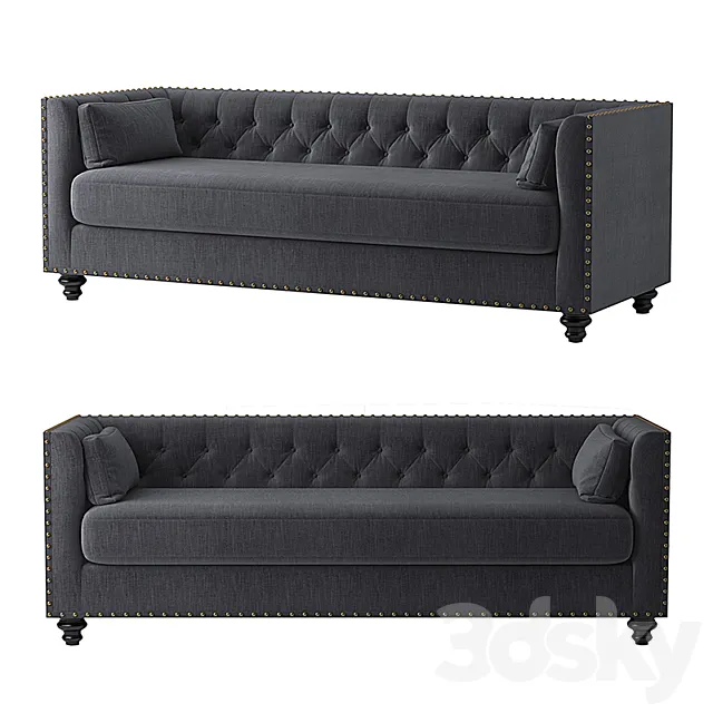 Madeline Chesterfield 3 Seater Sofa. Brosa Furniture. 3DModel Madeline Chesterfield 3 Seater Sofa. Brosa Furniture. 3DModel