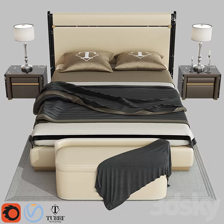 MADISON bed by Turri 3D Model