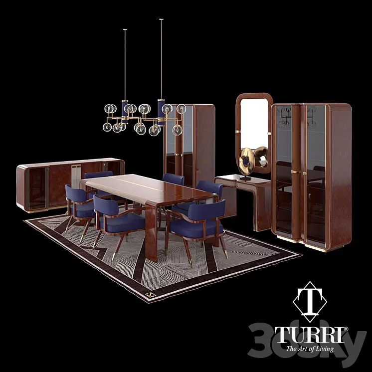 Madison collection of furniture from Turri 3D Model Madison collection of furniture from Turri 3D Model