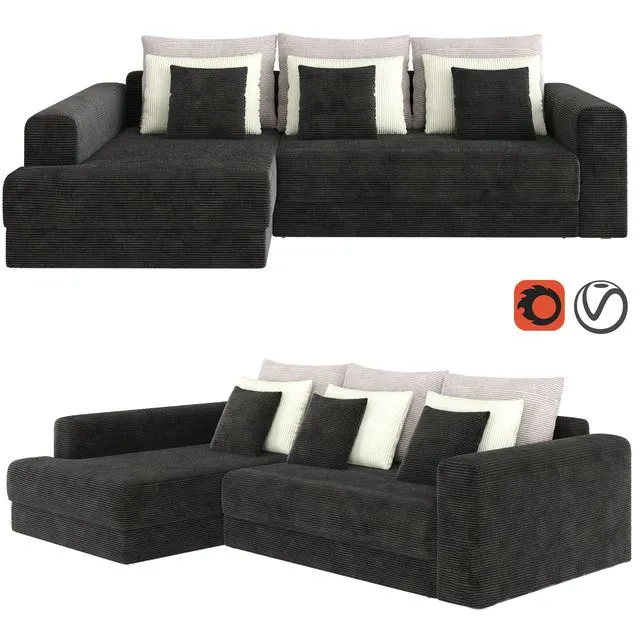 Madison Corner Sofa Bed 3D Model