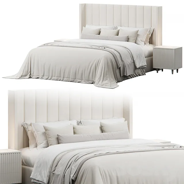 Madison Headboard Bed 3D Model Madison Headboard Bed 3D Model