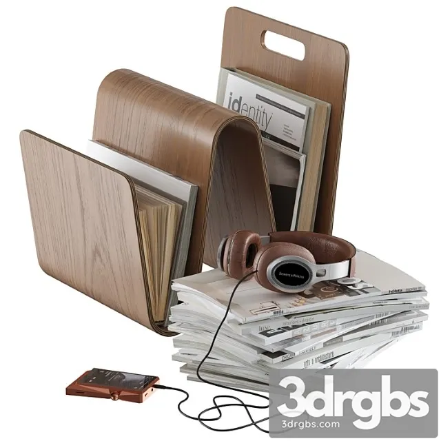 Magazine Rack Holder Book Stack Headphone Floor Accessories Decor 3D Model Download Magazine Rack Holder Book Stack Headphone Floor Accessories Decor 3D Model Download