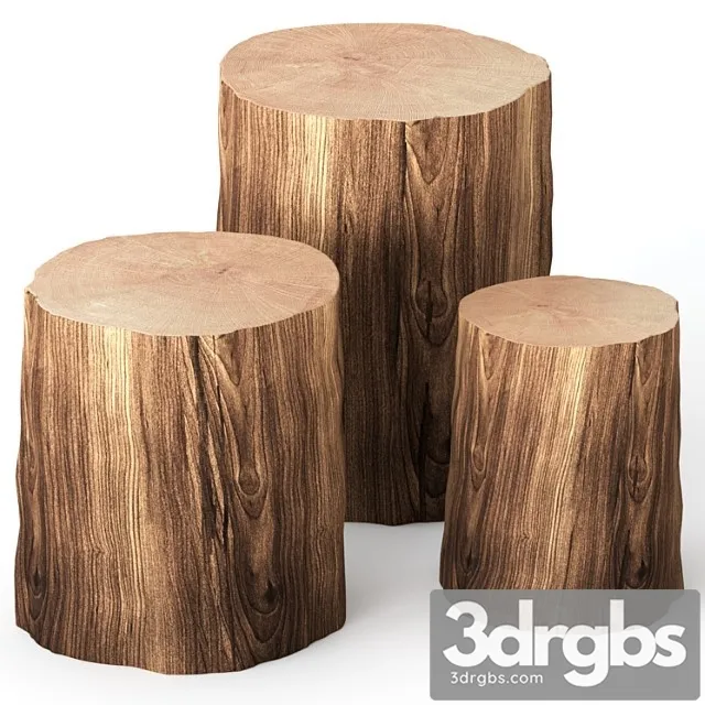 Magazine Tables With Logs 8 3D Model Download
