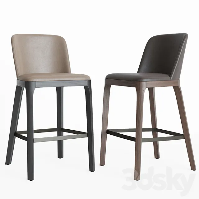 Magda Seating Barstool Cattelan Italia 3D Model Magda Seating Barstool Cattelan Italia 3D Model