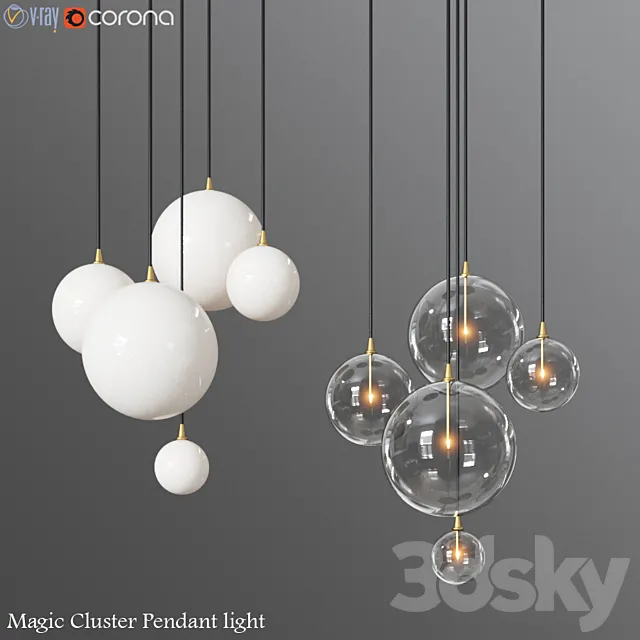Magic Cluster Pendant light 3D Model
