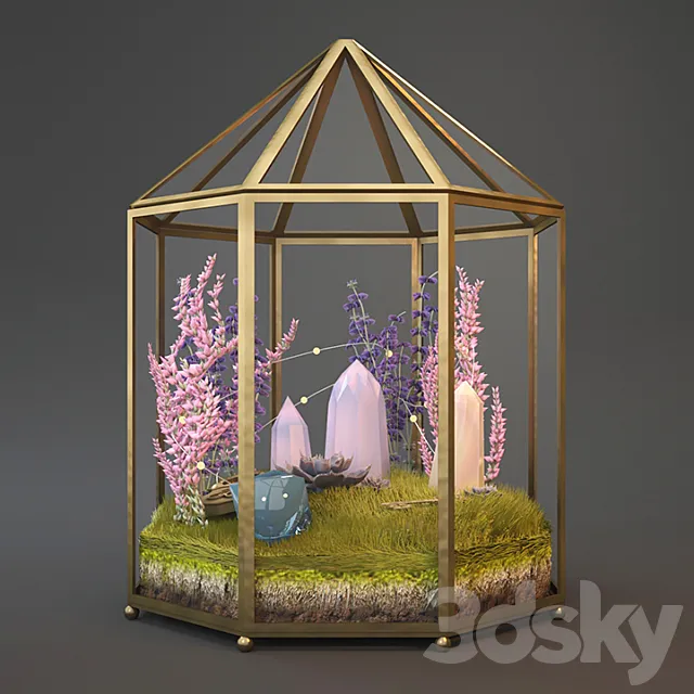 Magic Florarium FOR THE CONTEST 3D Model Magic Florarium FOR THE CONTEST 3D Model
