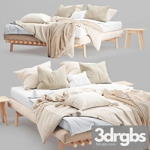 Magic linen bed 2 3D Model Download