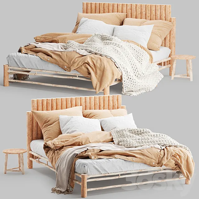 Magic Linen Bed 3 3DModel