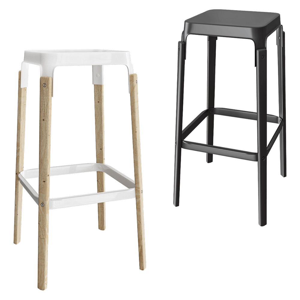 Magis – Bar stool Steelwood 3D Model Magis – Bar stool Steelwood 3D Model