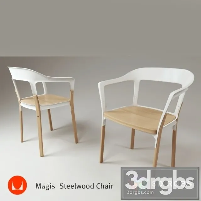 Magis Steel Wood Chair 3D Model Download Magis Steel Wood Chair 3D Model Download