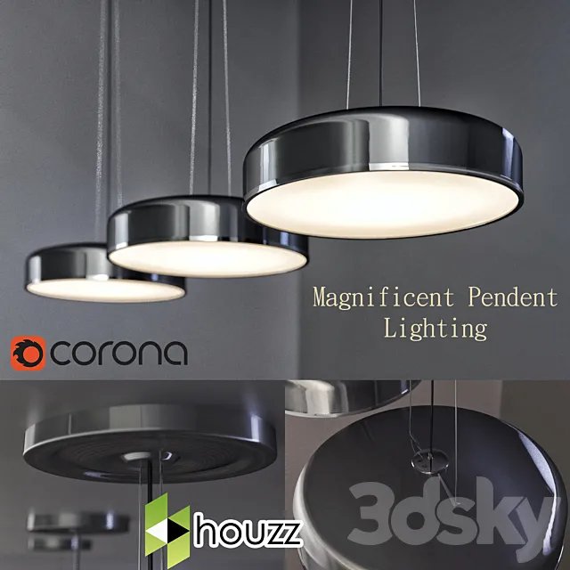 Magnificent Pendent Lighting 3D Model Magnificent Pendent Lighting 3D Model