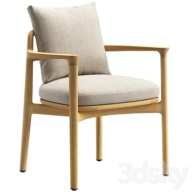 Magnolia Outdoor Chair _ Poliform 3D Model Magnolia Outdoor Chair _ Poliform 3D Model