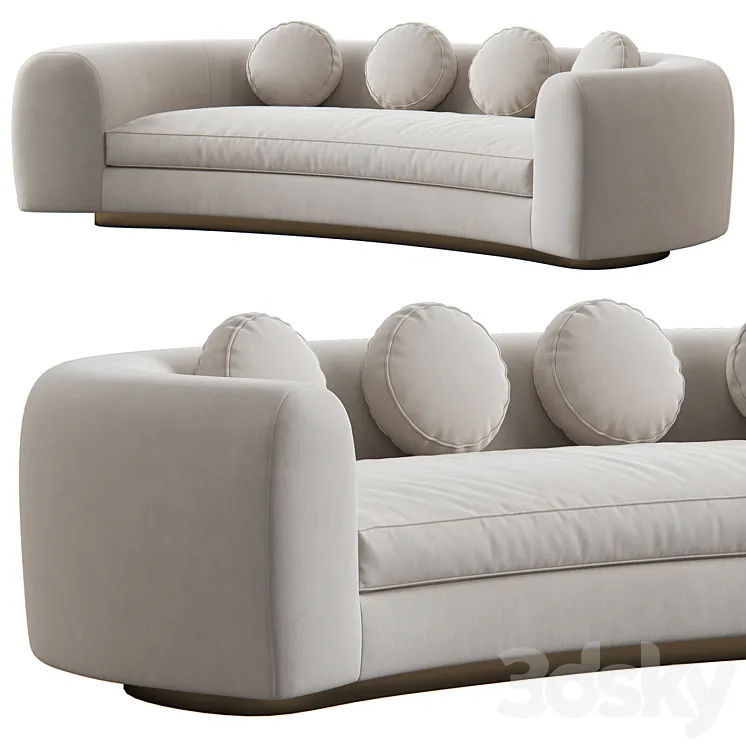 Mahdavi Jelly Pea Sofa 3D Model Free Download
