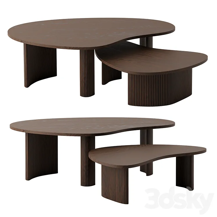 Mahogany Boomerang coffee tables by Ethnicraft 3D Model Free Download Mahogany Boomerang coffee tables by Ethnicraft 3D Model Free Download