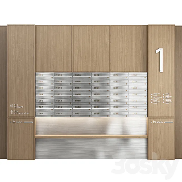 Mailboxes SET 3 3D Model