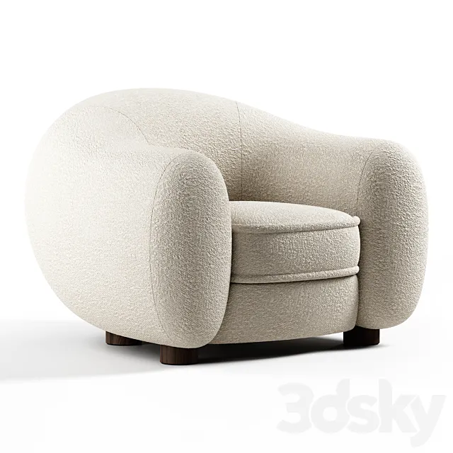 Maison Royere – Polar Bear armchair 3D Model Maison Royere – Polar Bear armchair 3D Model