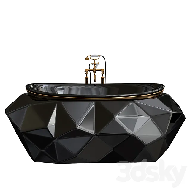 Maison Valentina Bath Black 3D Model Maison Valentina Bath Black 3D Model