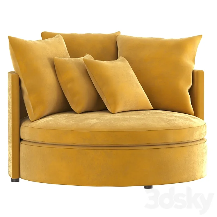 MAISONS DU MONDE Mustard yellow 3D Model Free Download