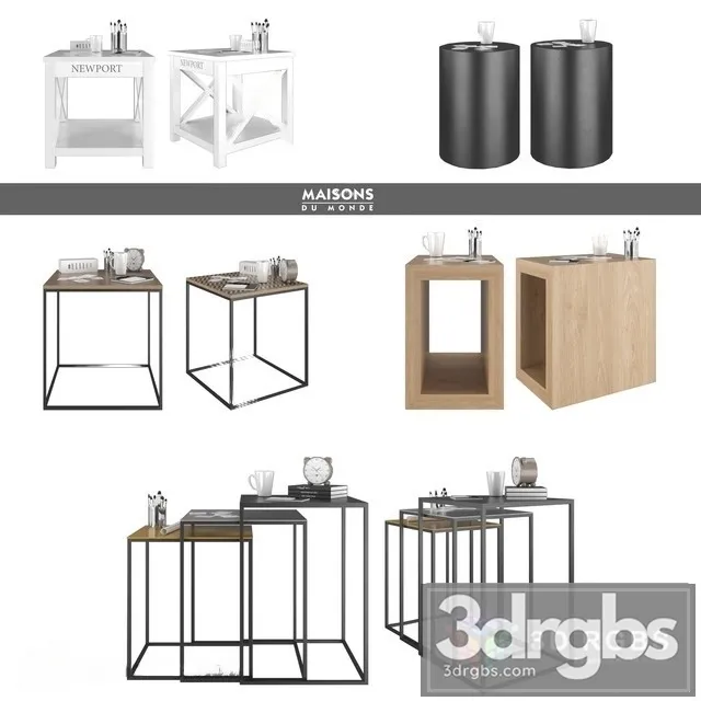 Maisons Du Monde Set 021 3D Model Download