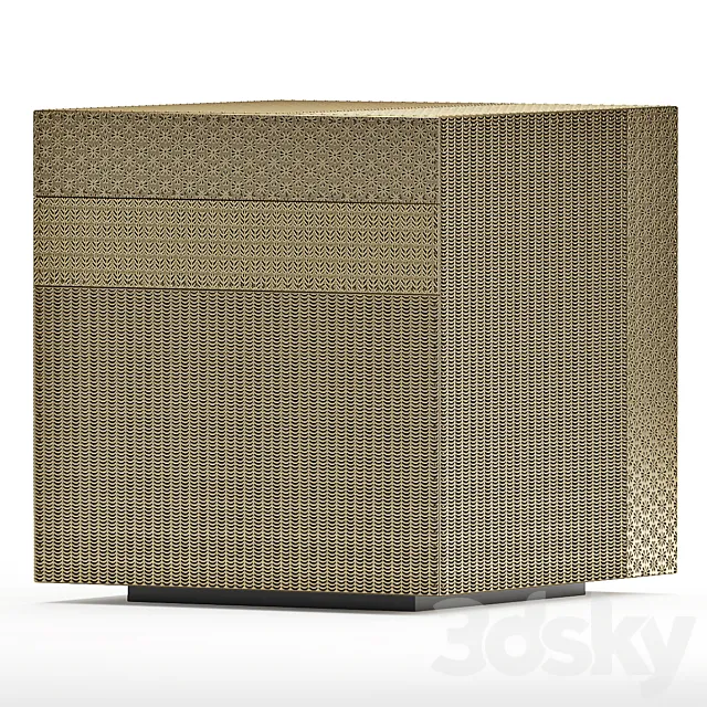 Majorel Side Table Antique Brass 3DModel