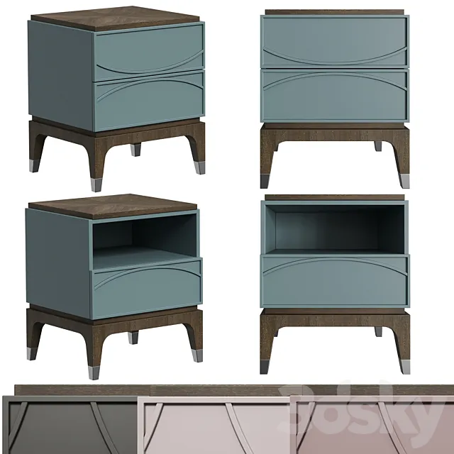 Majorelle bedside table 3D Model Majorelle bedside table 3D Model