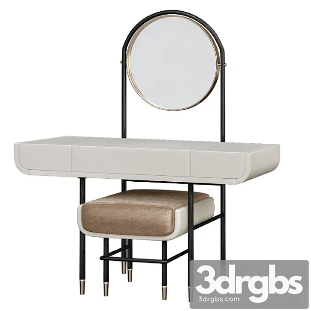 Make up mirror work table with 2 3D Model Download