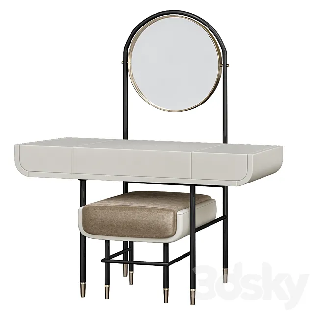 MAKE UP Mirror Work Table with 3D Model MAKE UP Mirror Work Table with 3D Model