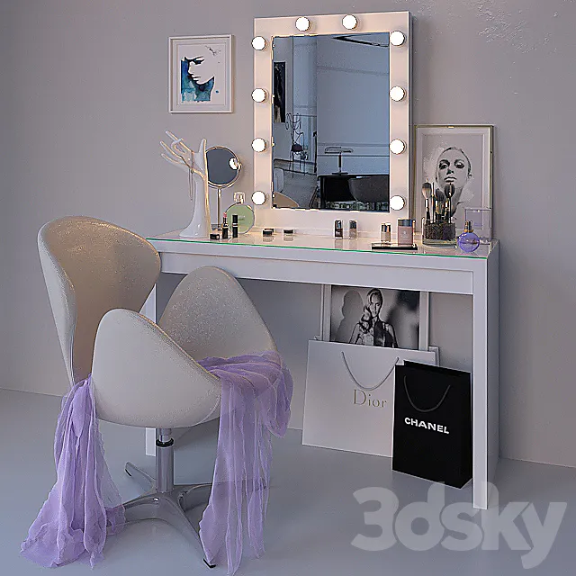 Makeup mirror 3D Model