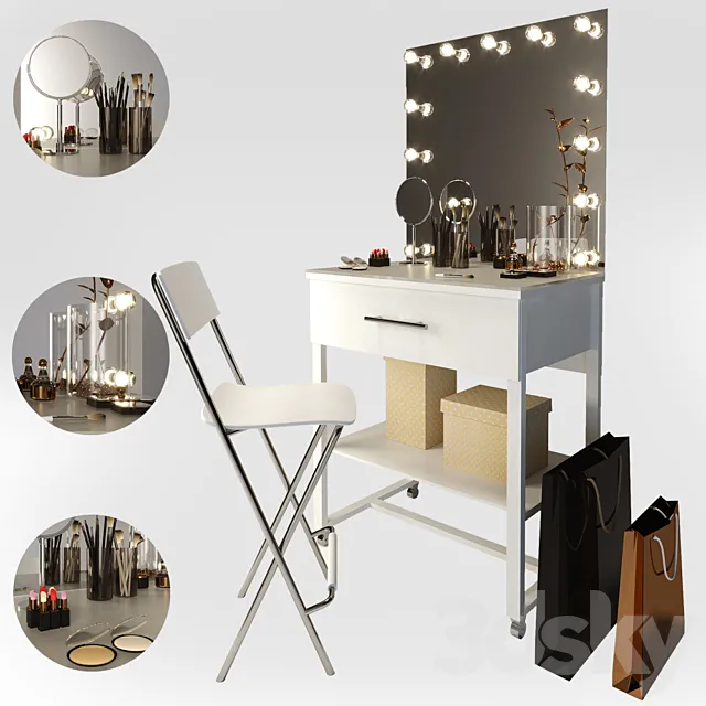 Makeup table 3D Model Makeup table 3D Model