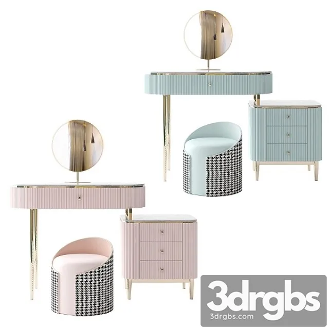 Makeup Vanity Set 3D Model Download