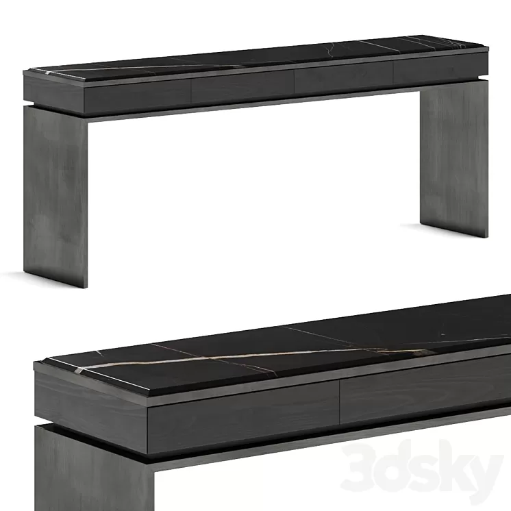 Malerba Black & More Console Table 3D Model Malerba Black & More Console Table 3D Model