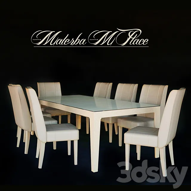Malerba M Place Tables and chairs 3DModel Malerba M Place Tables and chairs 3DModel