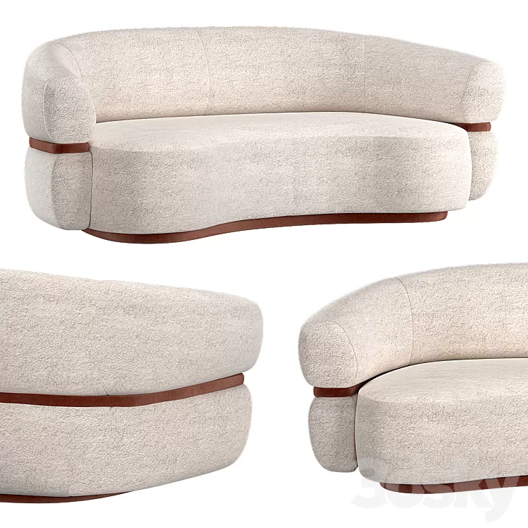 Malibu Round Couch 3D Model Malibu Round Couch 3D Model
