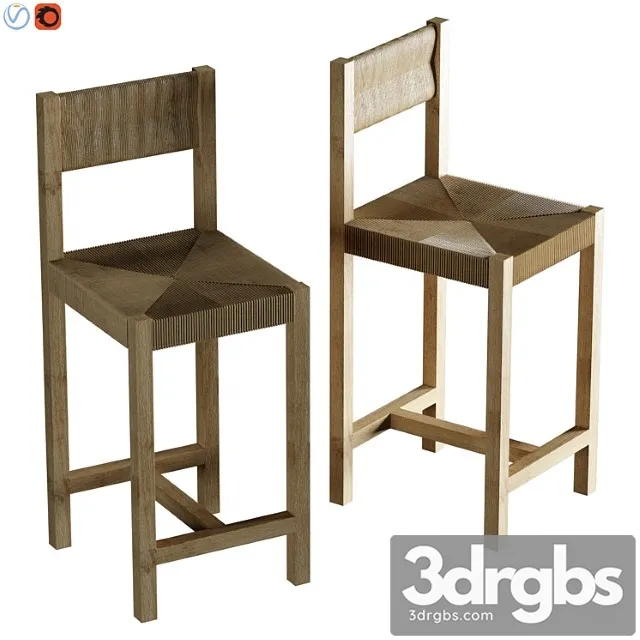 Malibu Woven Bar Counter Stools 2 3D Model Download Malibu Woven Bar Counter Stools 2 3D Model Download