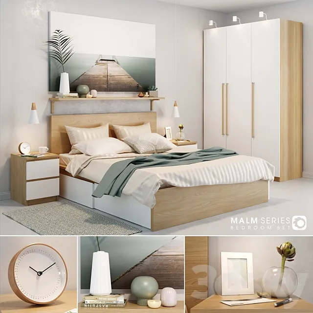 MALM_bedroom_set 3DModel MALM_bedroom_set 3DModel