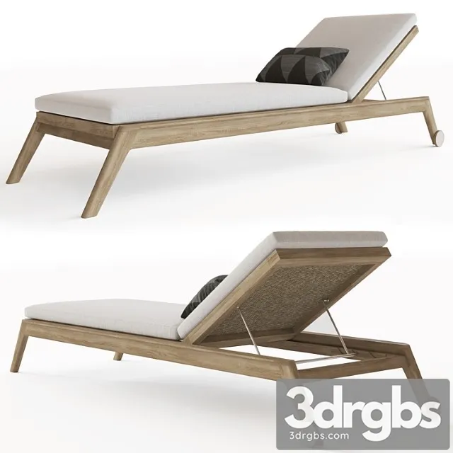 Malta Teak Chaise 3D Model Download