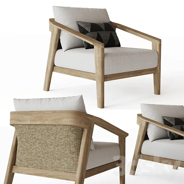 MALTA TEAK LOUNGE CHAIR 3D Model