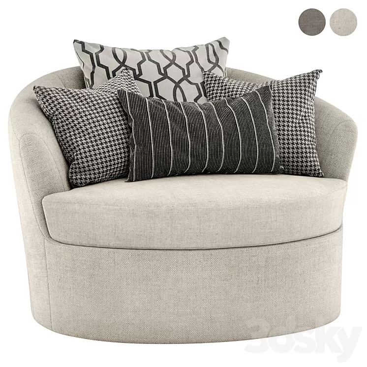 Malvern swivel chair 3D Model Malvern swivel chair 3D Model