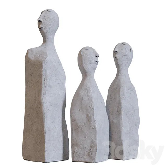 Man – a sculpture of cement 3DModel Man – a sculpture of cement 3DModel