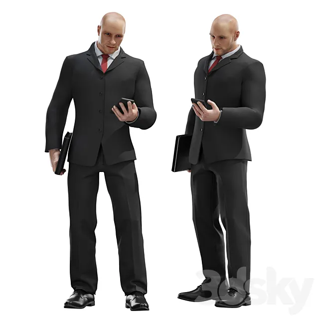 Man in a jacket 3D Model