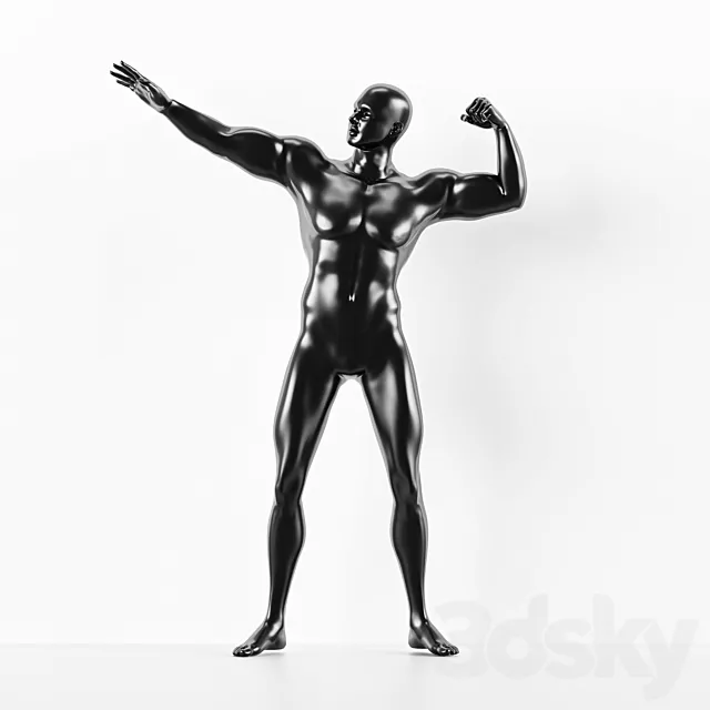Man Muscle Pose Mannequin 3DModel