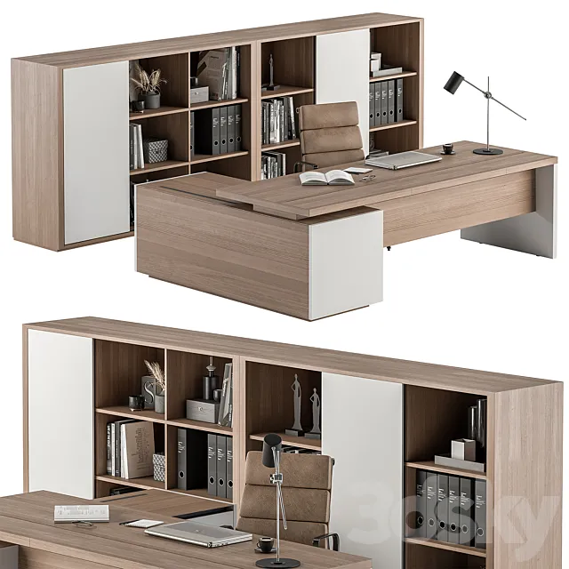 Manager Desk – Office Furniture 387 3D Model Manager Desk – Office Furniture 387 3D Model