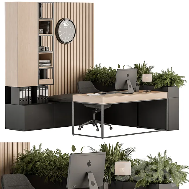 Manager Desk – Office Furniture 409 3D Model Manager Desk – Office Furniture 409 3D Model