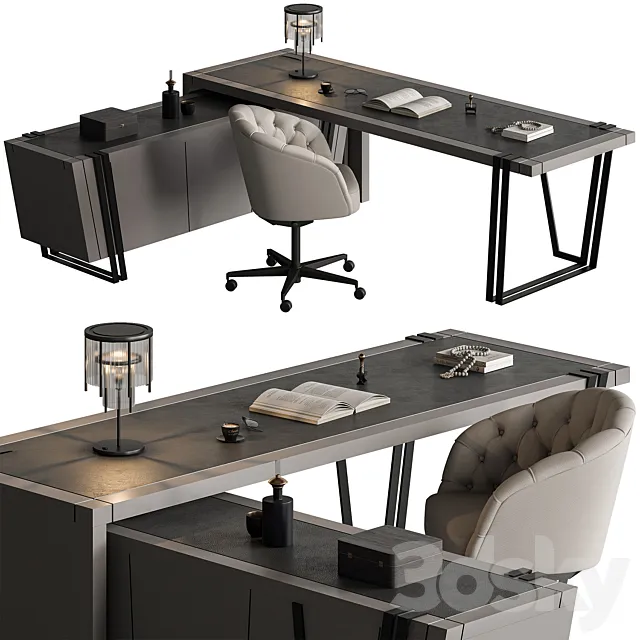 Manager Desk – Office Furniture 518 3D Model