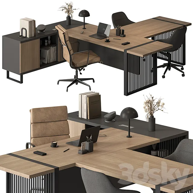 Manager Desk – Office Furniture 642 3D Model