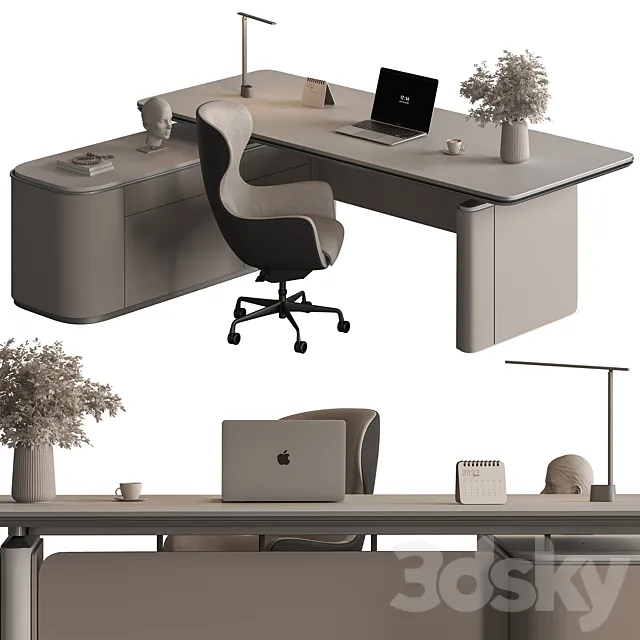 Manager Desk – Office Furniture 693 3D Model
