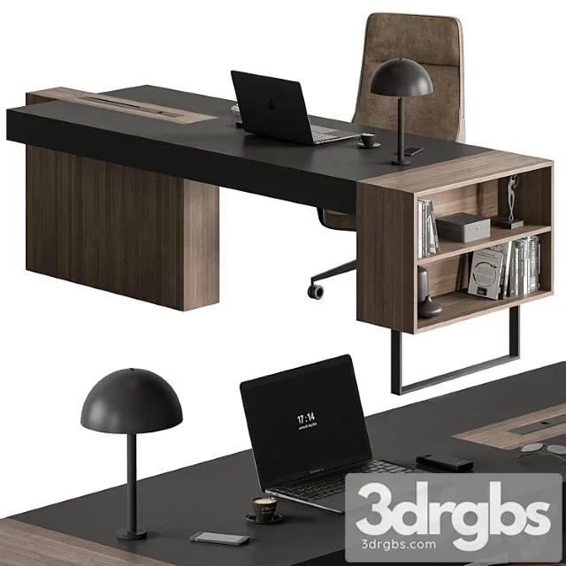 Manager Set Office Furniture 467 3D Model Download