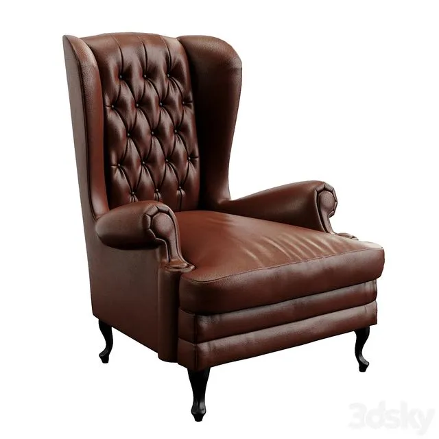 Manchester Classic Armchair 3D Model