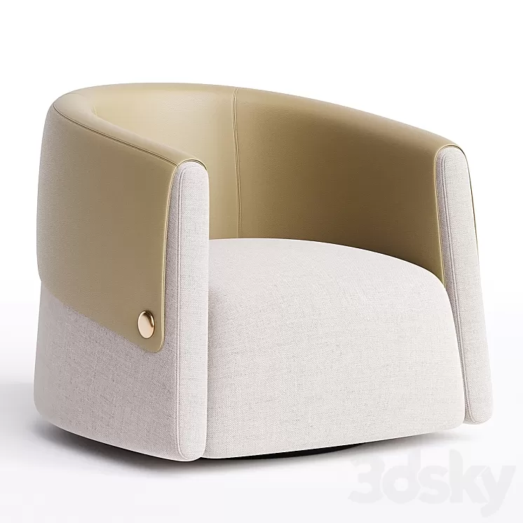 Manchetta Armchair 3D Model Free Download