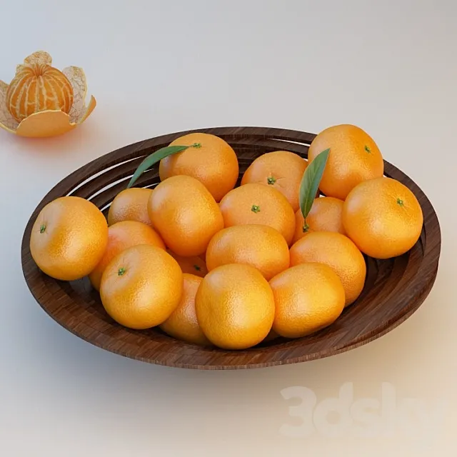 Mandarins 3D Model Mandarins 3D Model